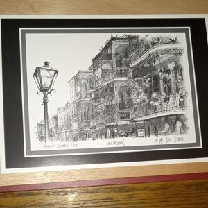 Monochrome New Orleans Street Scene Vgt Postcard